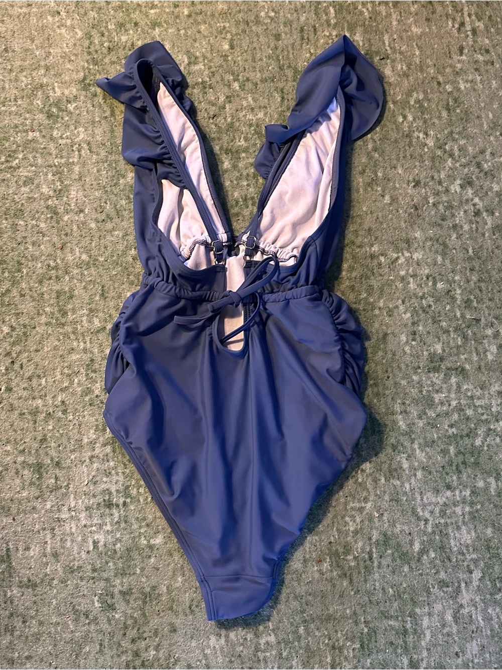 PINKBLUSH Maternity Bathing Suit. Ruffle Strap OnePiece.Periwinkle Blue.EUC (M) - Picture 7 of 10